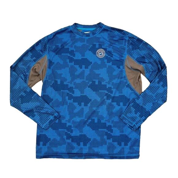 Magellan Outdoors Mag Chill Blue Camo Fish Gear Semi Fitted Shirt - SIZE LARGE - Picture 1 of 9